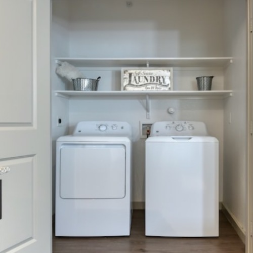 Storage Closet with Washer and Dryer 