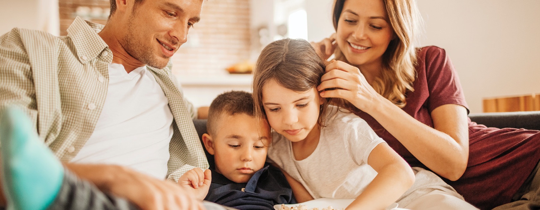a family spending time together